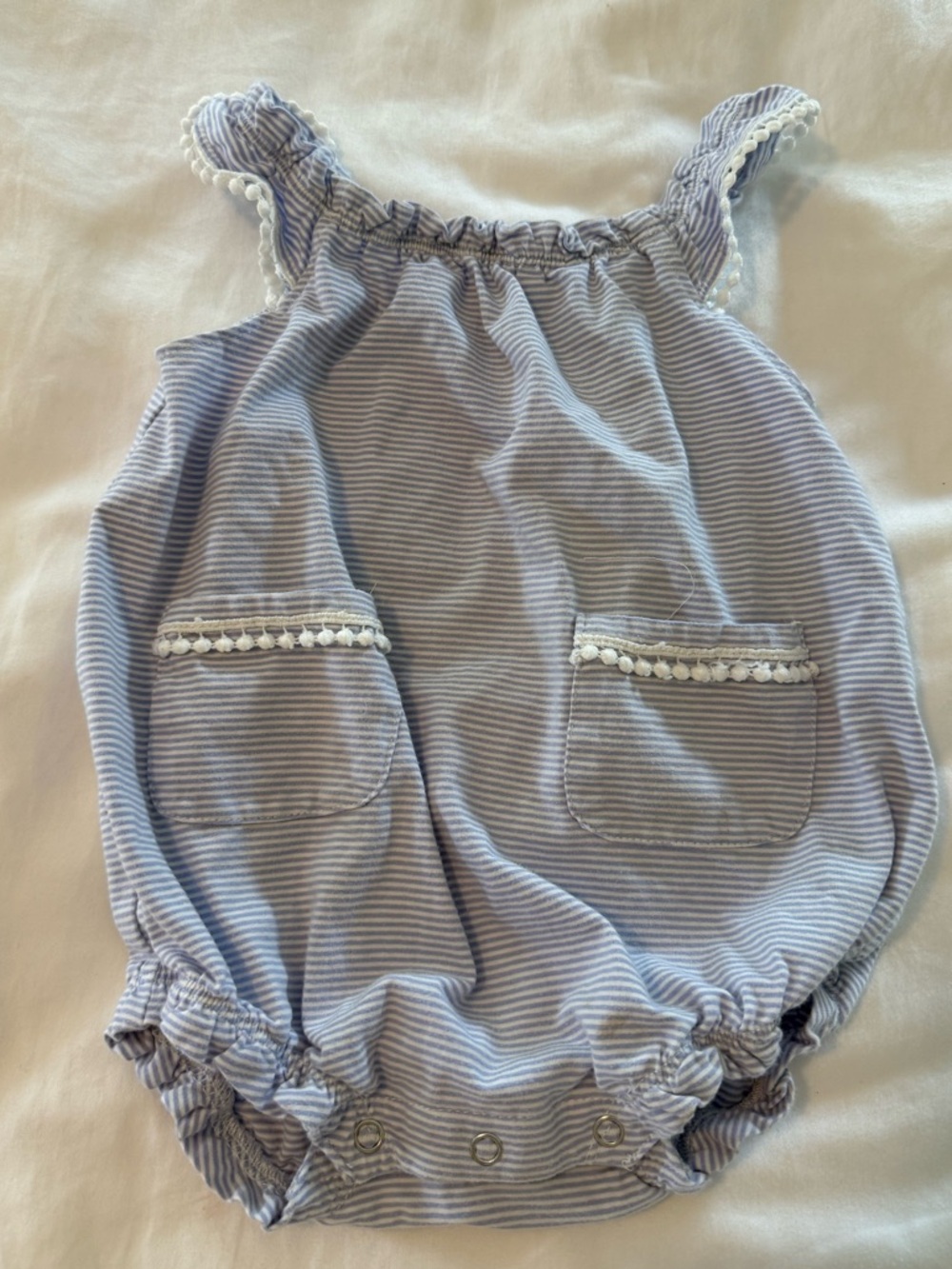 Vignette Baby Girl Blue Romper- Size 18-24M